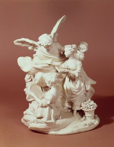 ブーシェ、1763年（磁器）後の愛の教育、セーヴルグループ